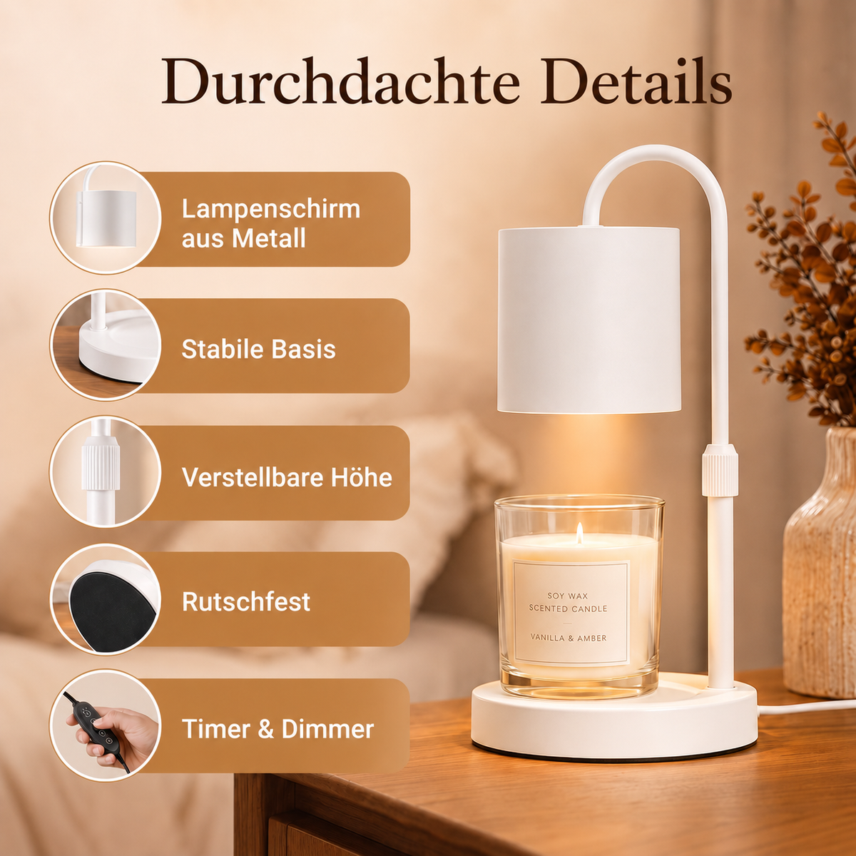 Kerzenwärmer-Lampe – Duft und Atmosphäre ohne offene Flamme