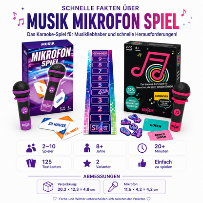 Musikmikrofon-Spiel – das Spiel, bei dem alle anfangen zu singen 🎤