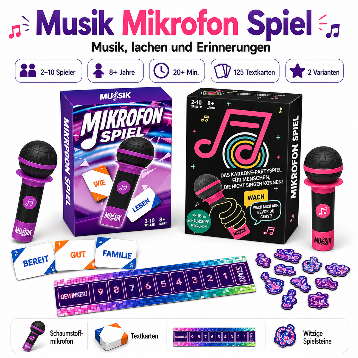 Musikmikrofon-Spiel – das Spiel, bei dem alle anfangen zu singen 🎤