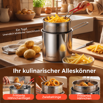 Multifunktionaler Frittiertopf – Frittieren, braten, kochen und schmoren in einem Topf