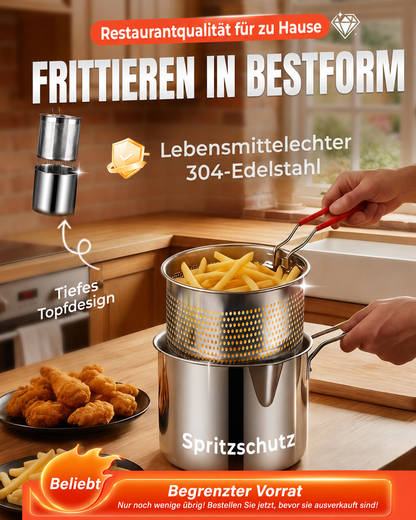 Multifunktionaler Frittiertopf – Frittieren, braten, kochen und schmoren in einem Topf
