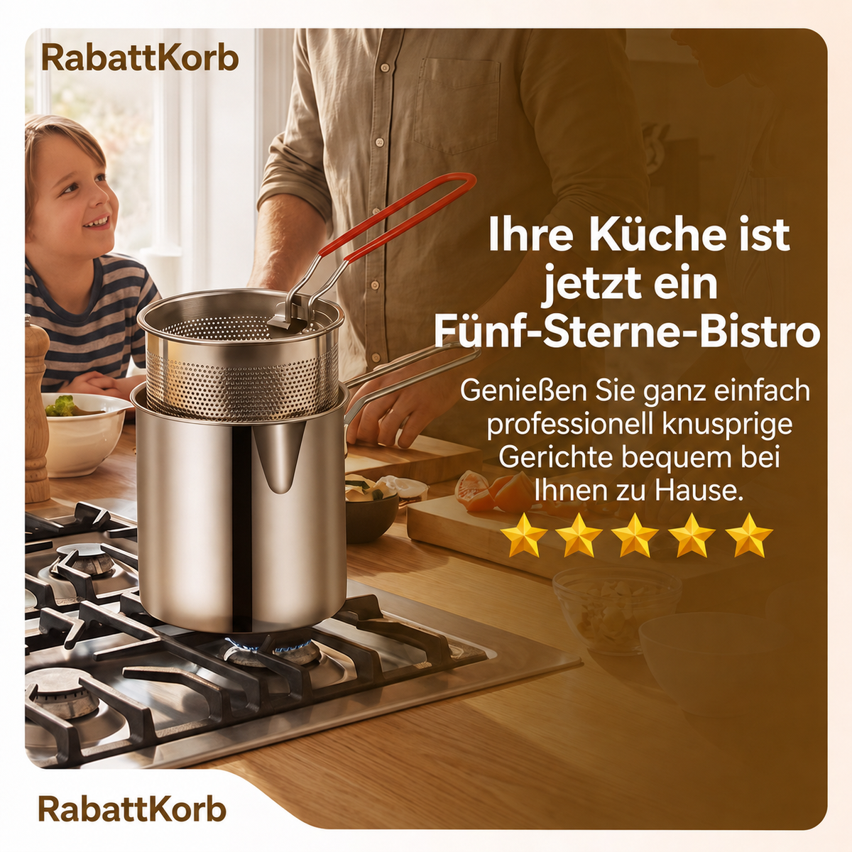 Multifunktionaler Frittiertopf – Frittieren, braten, kochen und schmoren in einem Topf