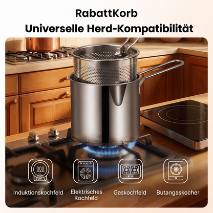 Multifunktionaler Frittiertopf – Frittieren, braten, kochen und schmoren in einem Topf