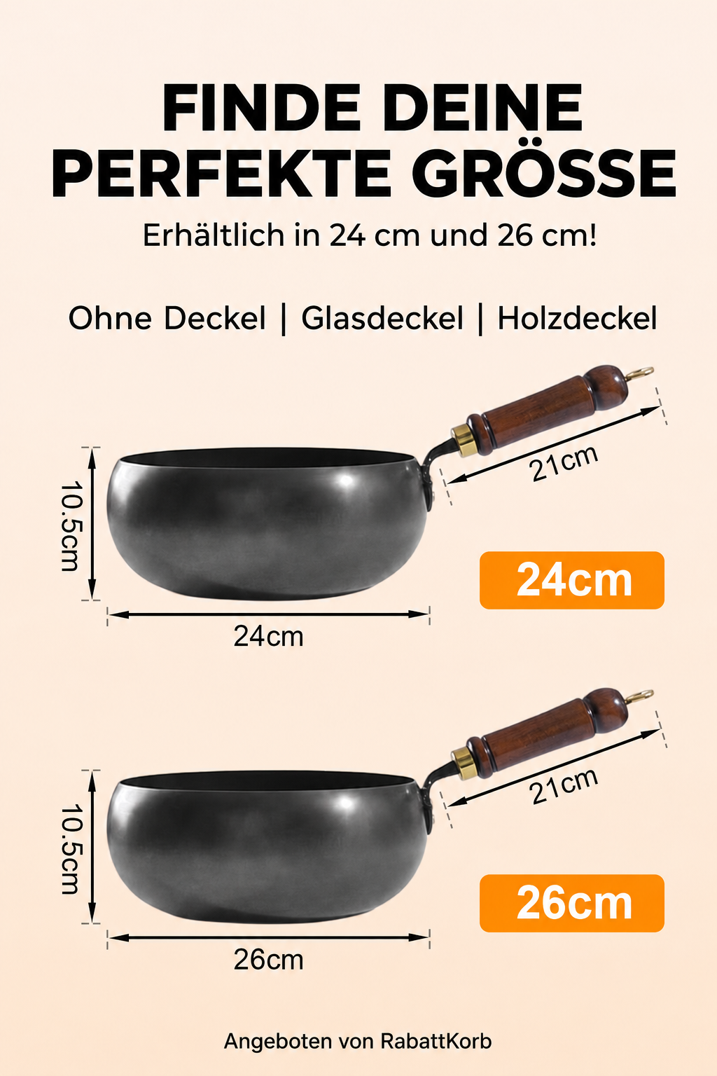 Unbeschichtete Gusseisenpfanne – keine Chemikalien, keine abblätternde Beschichtung