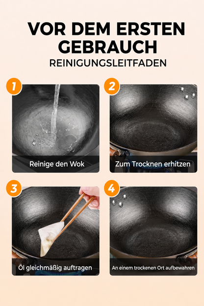 Unbeschichtete Gusseisenpfanne – keine Chemikalien, keine abblätternde Beschichtung