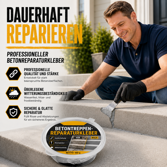 Betonkleber für Treppenreparatur – Perfekt für Treppen, Einfahrten und Terrassen