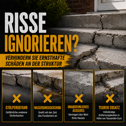 Betonkleber für Treppenreparatur – Perfekt für Treppen, Einfahrten und Terrassen