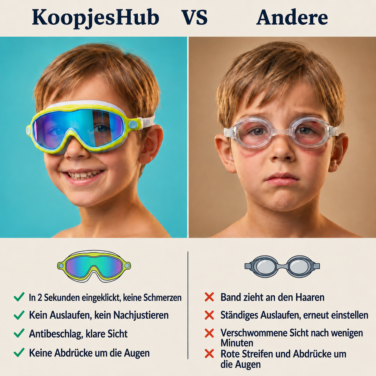 UV-schützende Schwimmbrille
