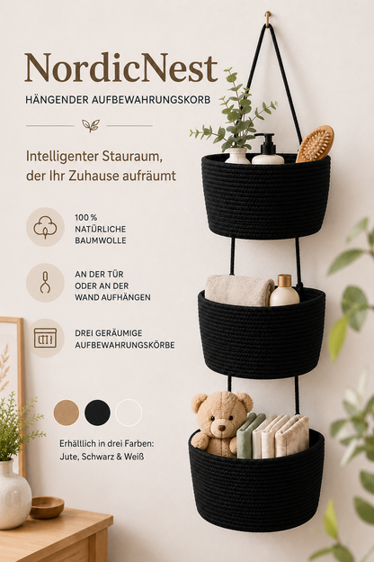 NordicNest – Hängender Aufbewahrungskorb