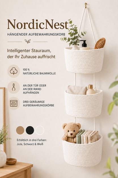 NordicNest – Hängender Aufbewahrungskorb