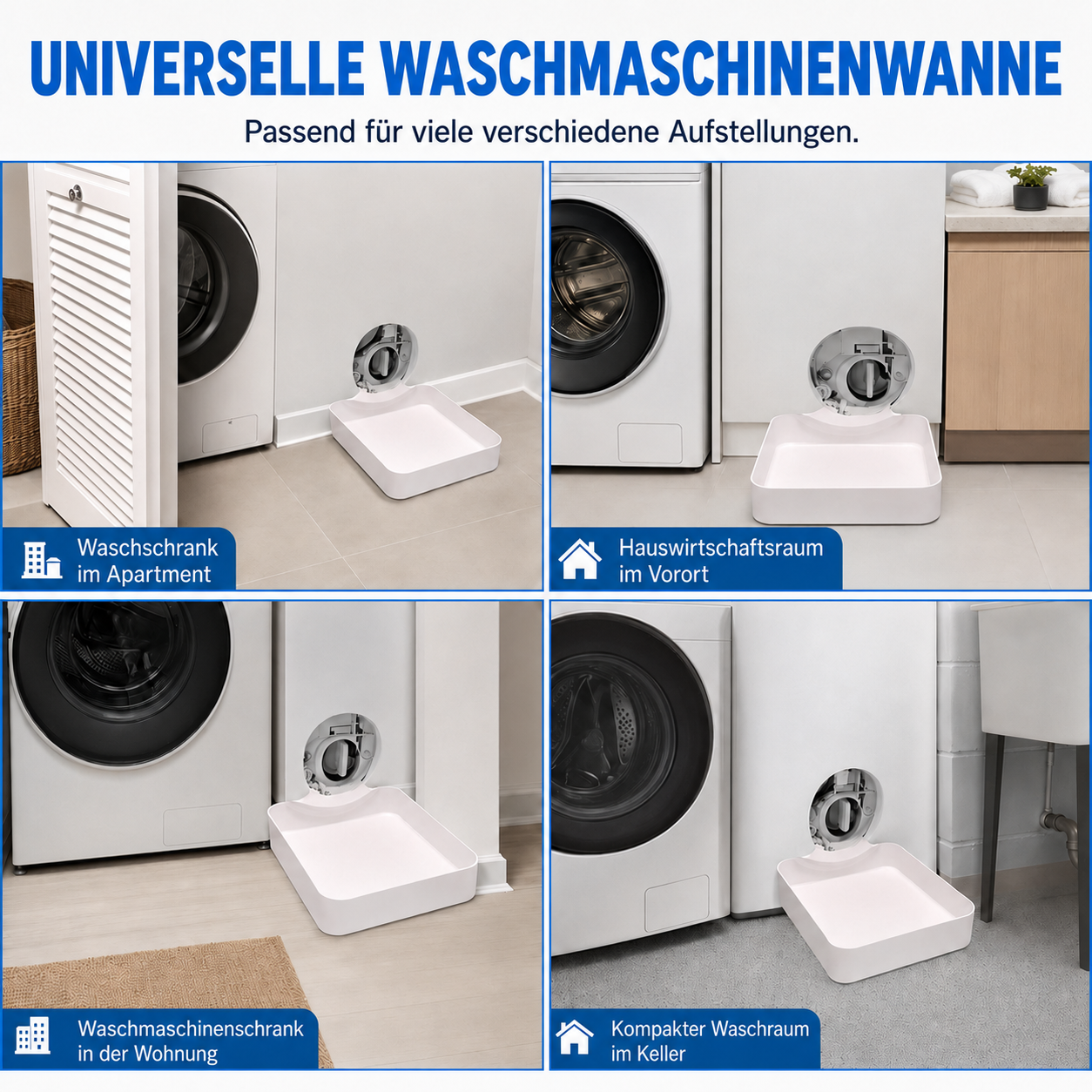 Auffangwanne für die Waschmaschine
