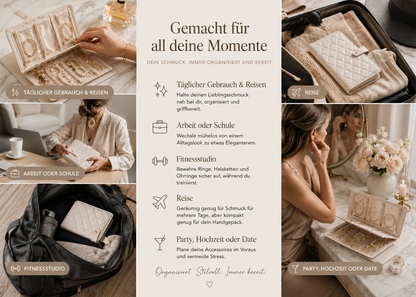 TravelLuxe – Schmuckaufbewahrungsbox für Alltag und Reisen