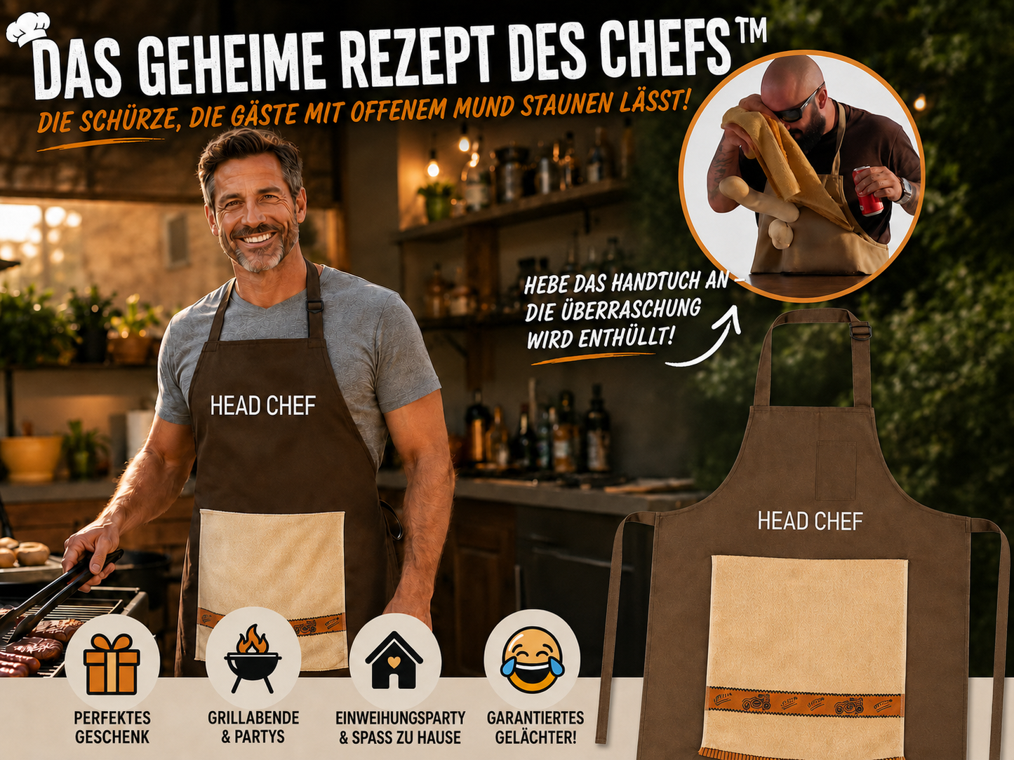 Das geheime Rezept des Küchenchefs – die Schürze, die Ihre Gäste verblüffen wird!