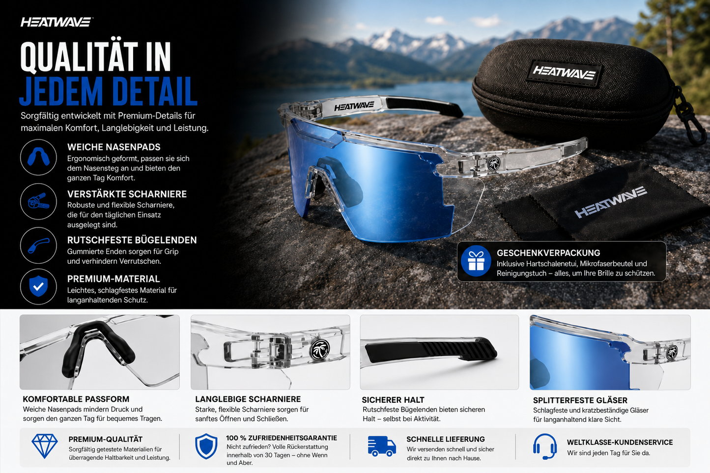 Sonnenbrille mit adaptiven Gläsern