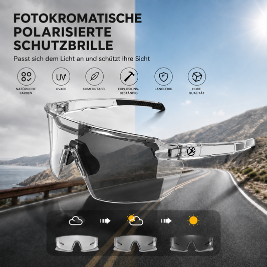 Sonnenbrille mit adaptiven Gläsern