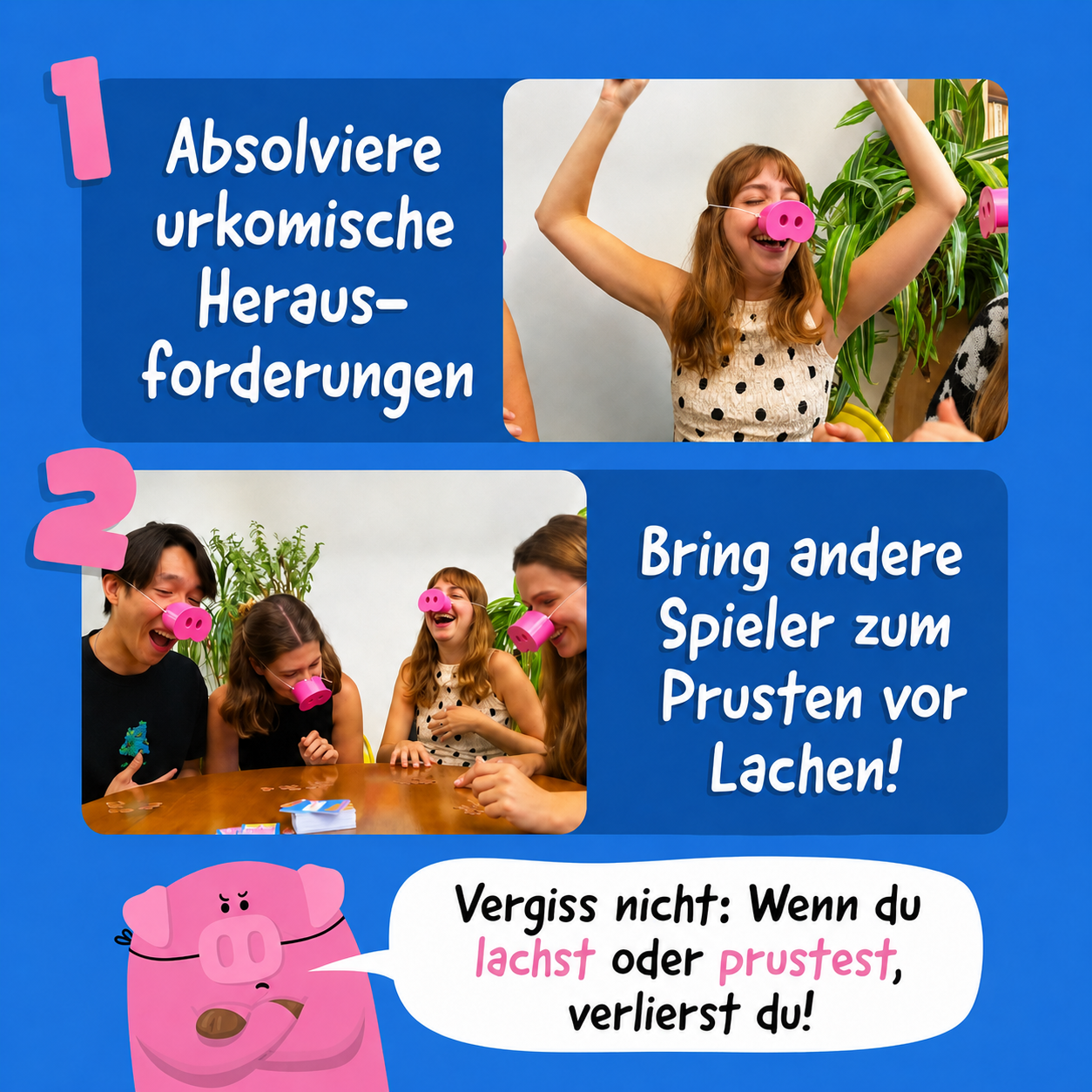 Pigsniff – Das Spiel, bei dem Lachen verboten ist