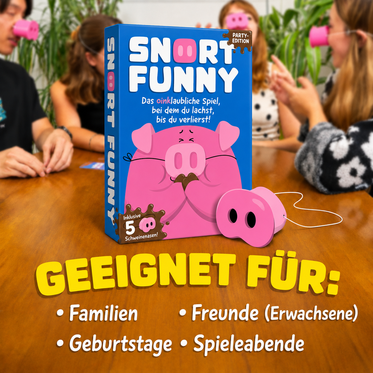 Pigsniff – Das Spiel, bei dem Lachen verboten ist