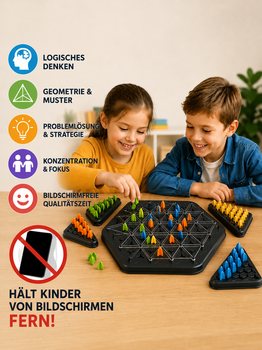 Dreiecksjagd: das Brettspiel, das Logik und Geometrie trainiert