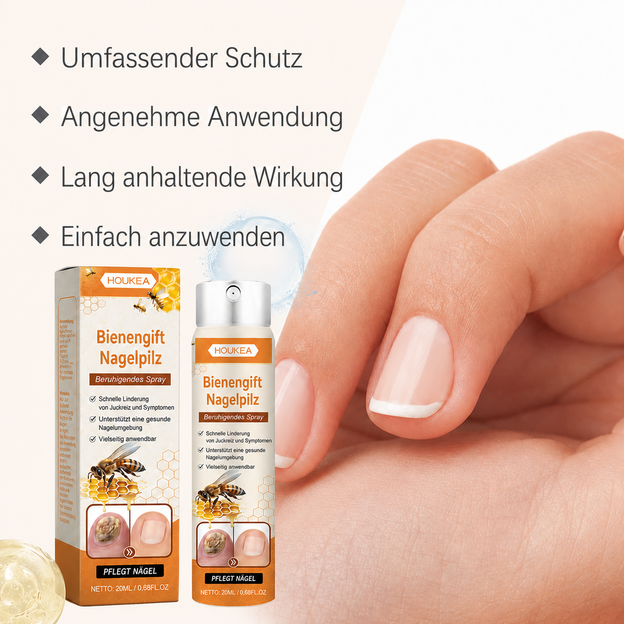 Bienengift-Spray gegen Nagelpilz