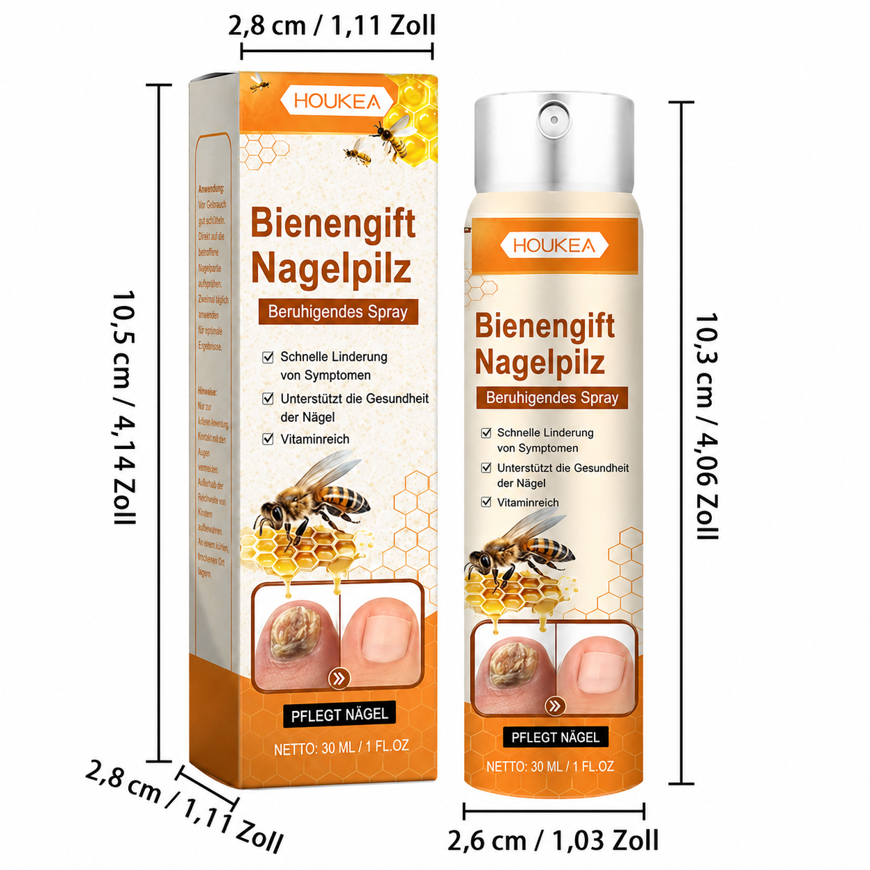 Bienengift-Spray gegen Nagelpilz