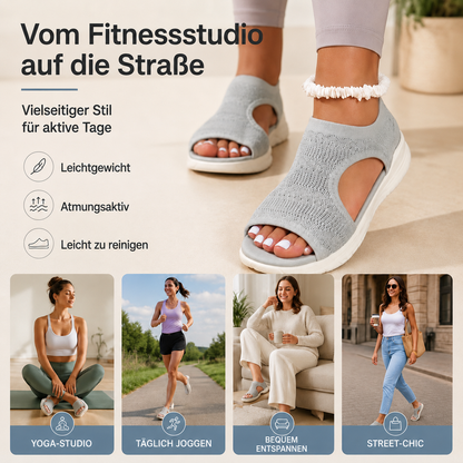 Bequeme, atmungsaktive flache Sandalen
