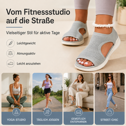 Bequeme, atmungsaktive flache Sandalen
