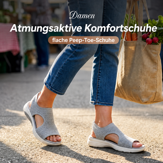 Bequeme, atmungsaktive flache Sandalen