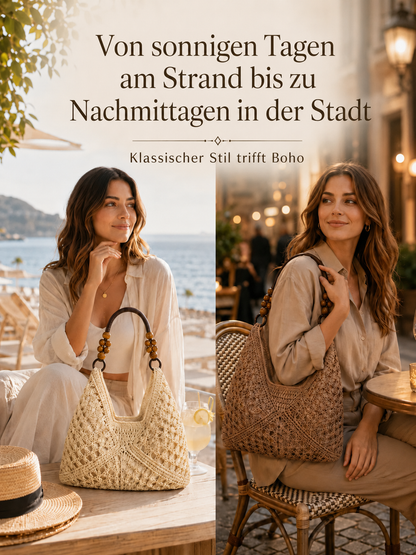 Klassische gewebte Boho-Tragetasche