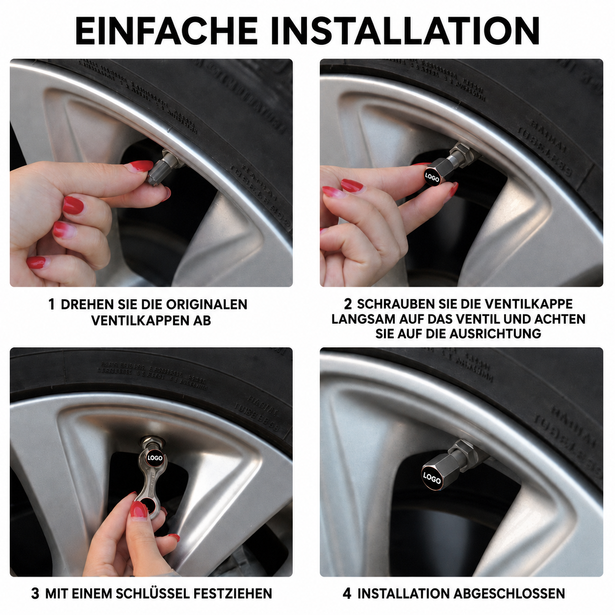 Luxus-Ventilkappe mit Autologo