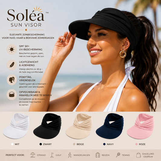 Soléa Sonnenvisier – Eleganter Sonnenschutz für Haut und Haare, für komfortable Sommertage