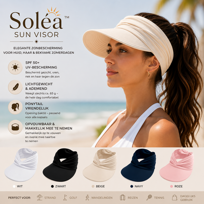 Soléa Sonnenvisier – Eleganter Sonnenschutz für Haut und Haare, für komfortable Sommertage