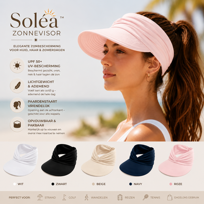 Soléa Sonnenvisier – Eleganter Sonnenschutz für Haut und Haare, für komfortable Sommertage