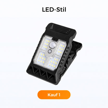 Solar-Außenlampe mit Bewegungssensor und Clipbefestigung