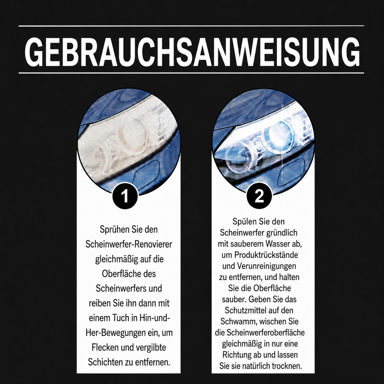 Auto-Scheinwerfer-Restaurationsset