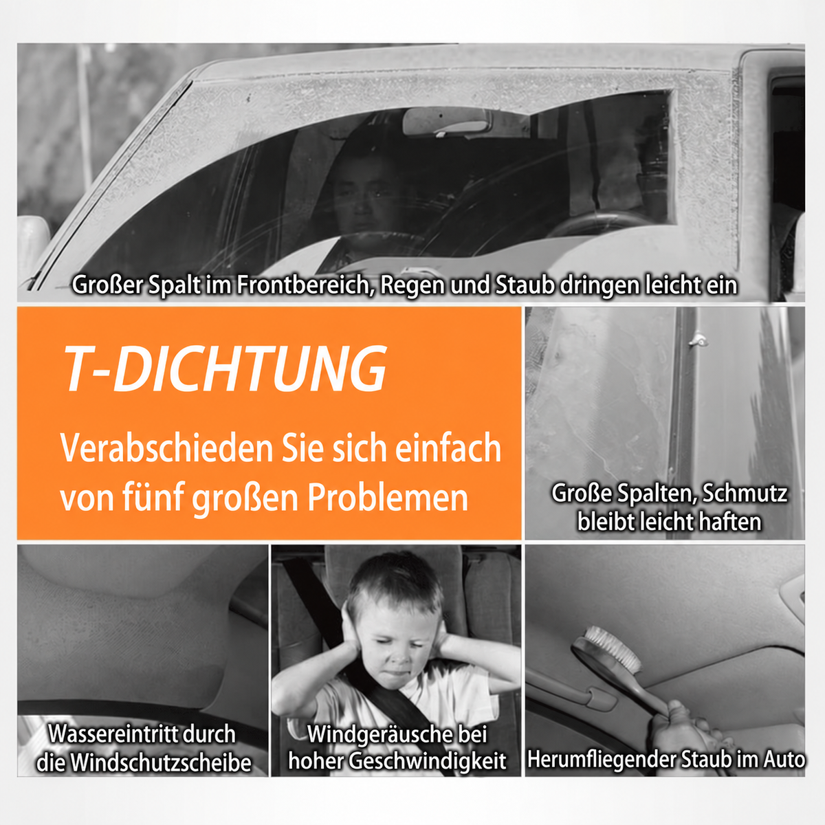 Zuschneidbarer Gummi-Dichtungsstreifen fürs Auto