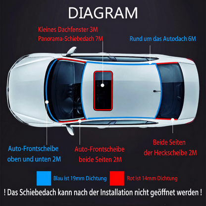 Zuschneidbarer Gummi-Dichtungsstreifen fürs Auto