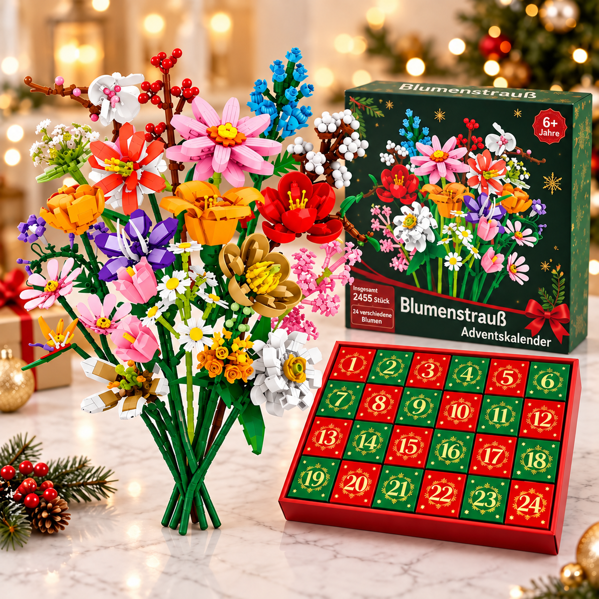 Blumenstrauß-Adventskalender – Gestalte deinen eigenen magischen Blumenstrauß für Weihnachten