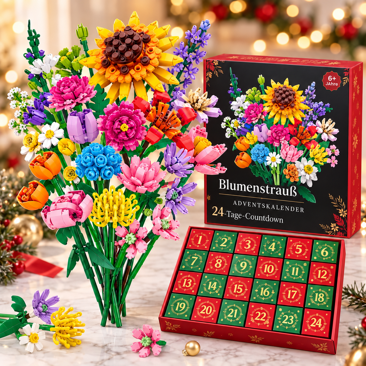Blumenstrauß-Adventskalender – Gestalte deinen eigenen magischen Blumenstrauß für Weihnachten