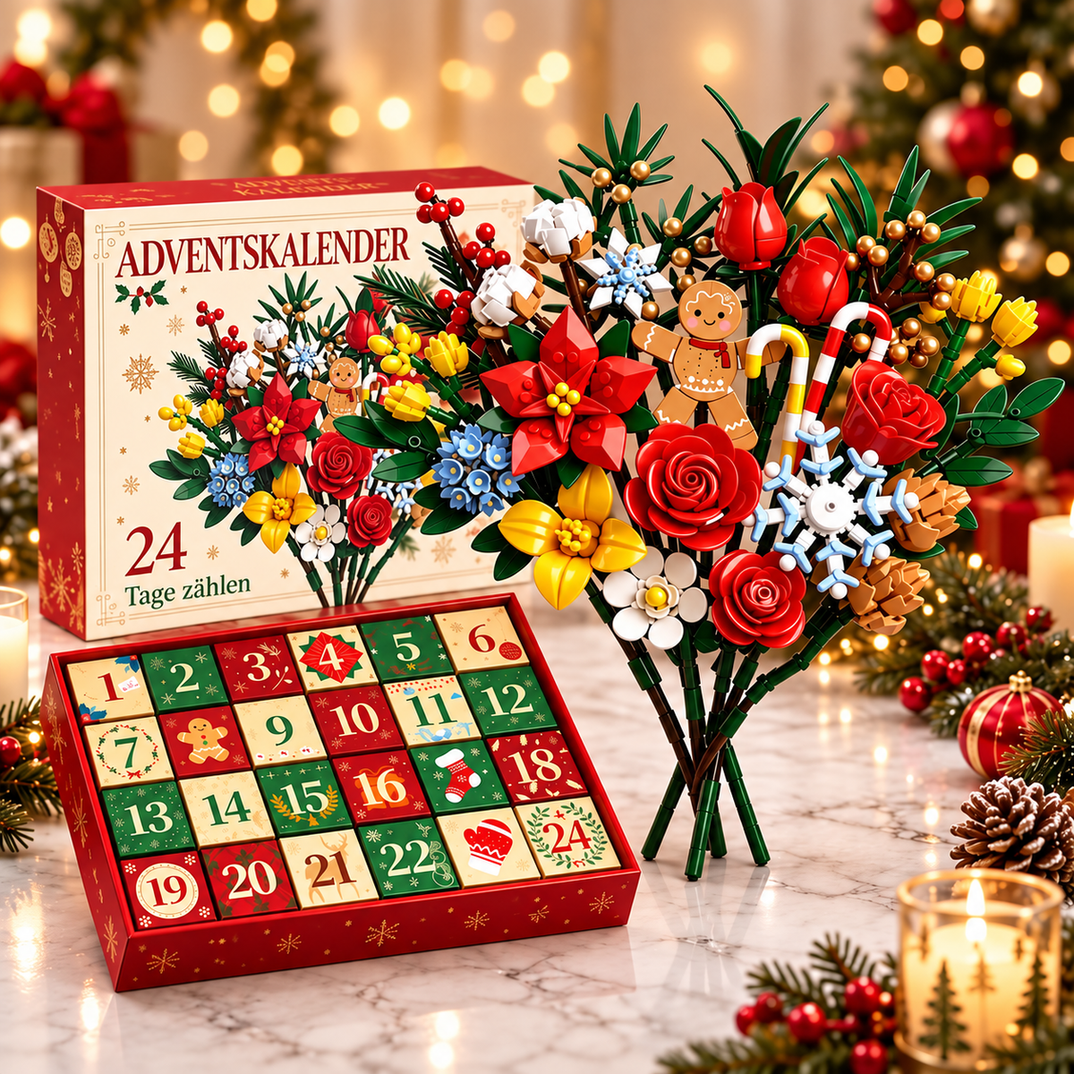Blumenstrauß-Adventskalender – Gestalte deinen eigenen magischen Blumenstrauß für Weihnachten