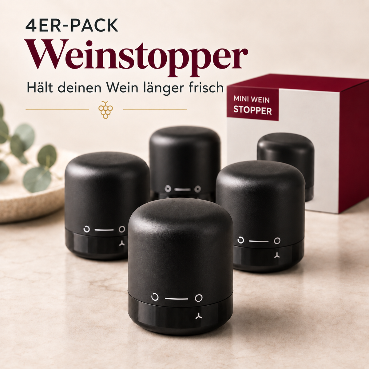 Flaschenverschluss für Wein und Champagner