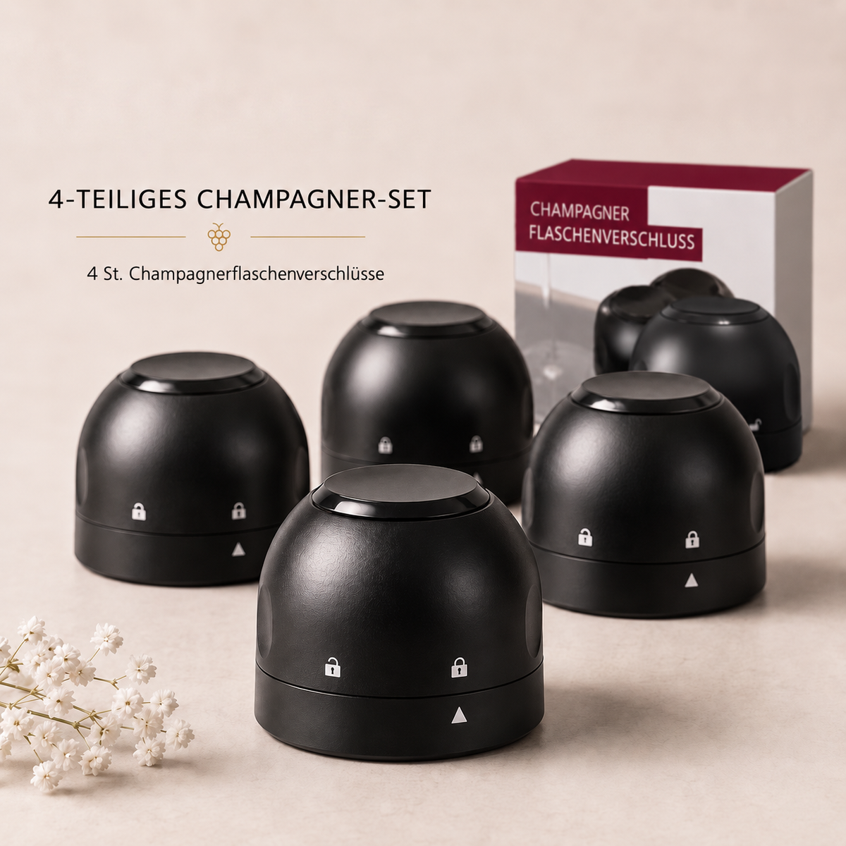 Flaschenverschluss für Wein und Champagner