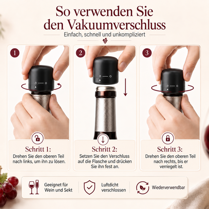 Flaschenverschluss für Wein und Champagner