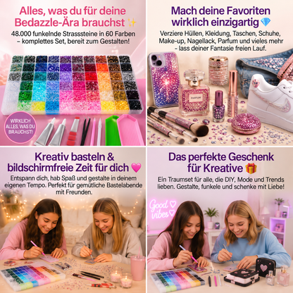 Bedazzle Kit – 48.000 Strasssteine in 60 Farben