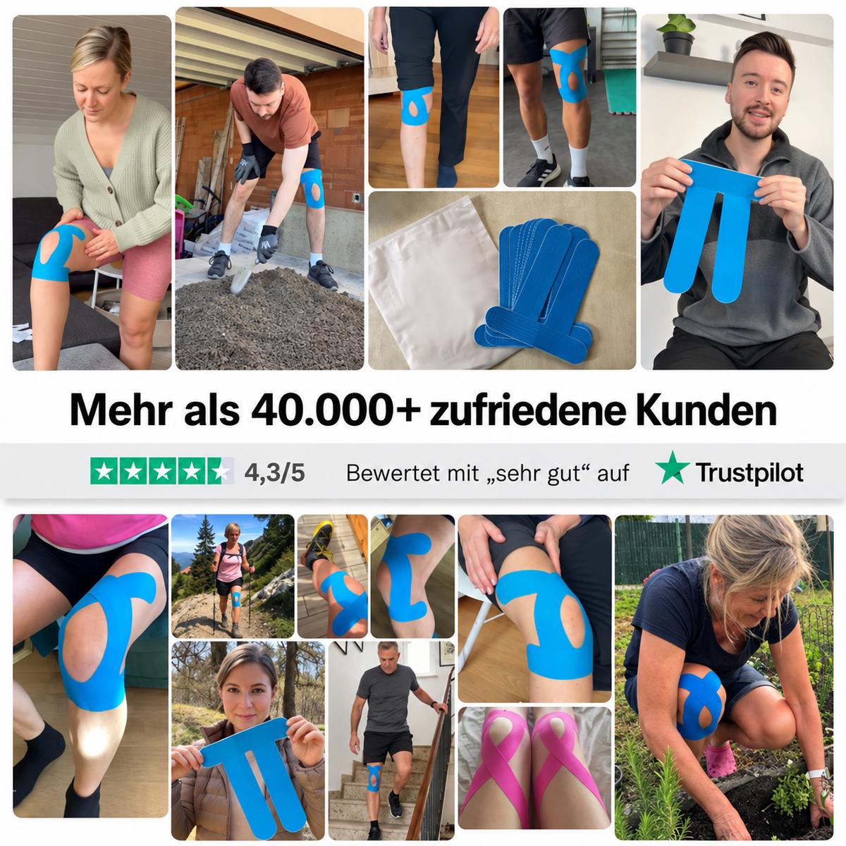 Kniegelenk-Korrekturtape - Bewegen Sie sich wieder mit Vertrauen, ohne ständig an Ihr Knie denken zu müssen