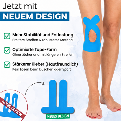 Kniegelenk-Korrekturtape - Bewegen Sie sich wieder mit Vertrauen, ohne ständig an Ihr Knie denken zu müssen