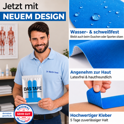 Kniegelenk-Korrekturtape - Bewegen Sie sich wieder mit Vertrauen, ohne ständig an Ihr Knie denken zu müssen