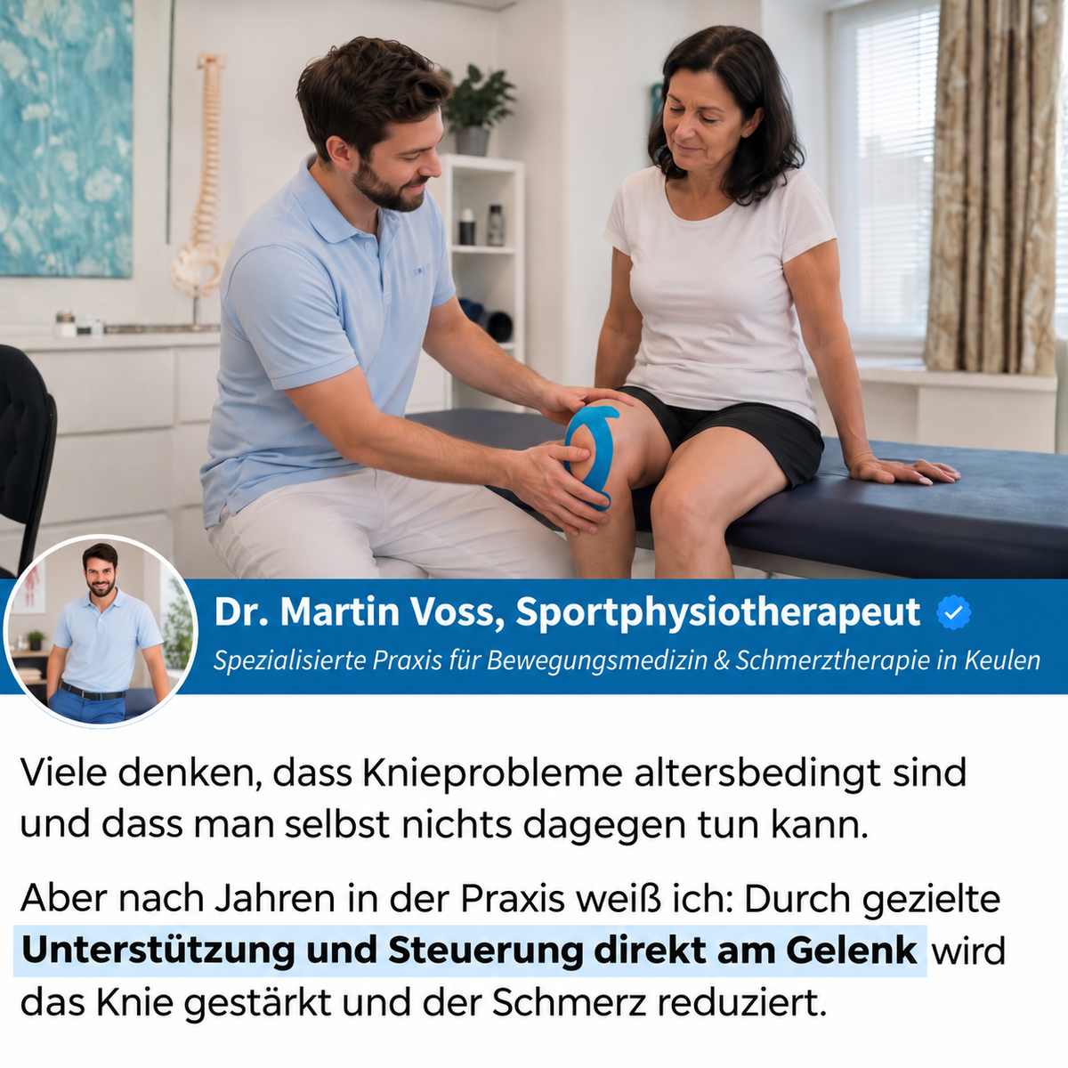 Kniegelenk-Korrekturtape - Bewegen Sie sich wieder mit Vertrauen, ohne ständig an Ihr Knie denken zu müssen