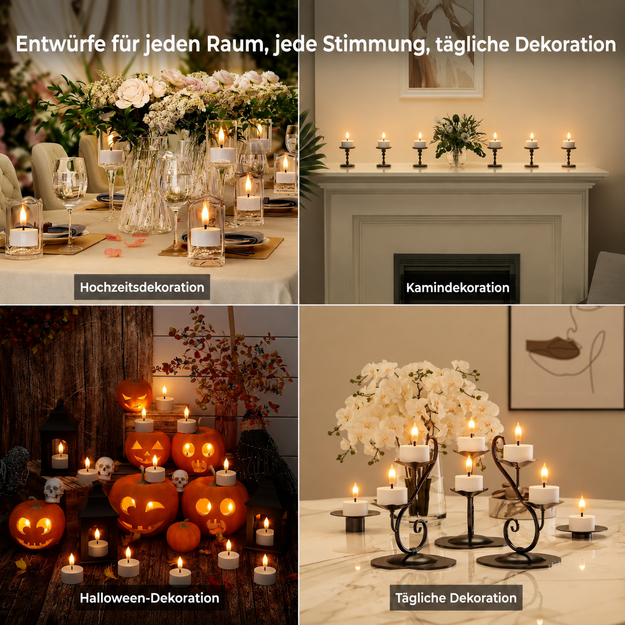 Wiederaufladbare LED-Kerzen