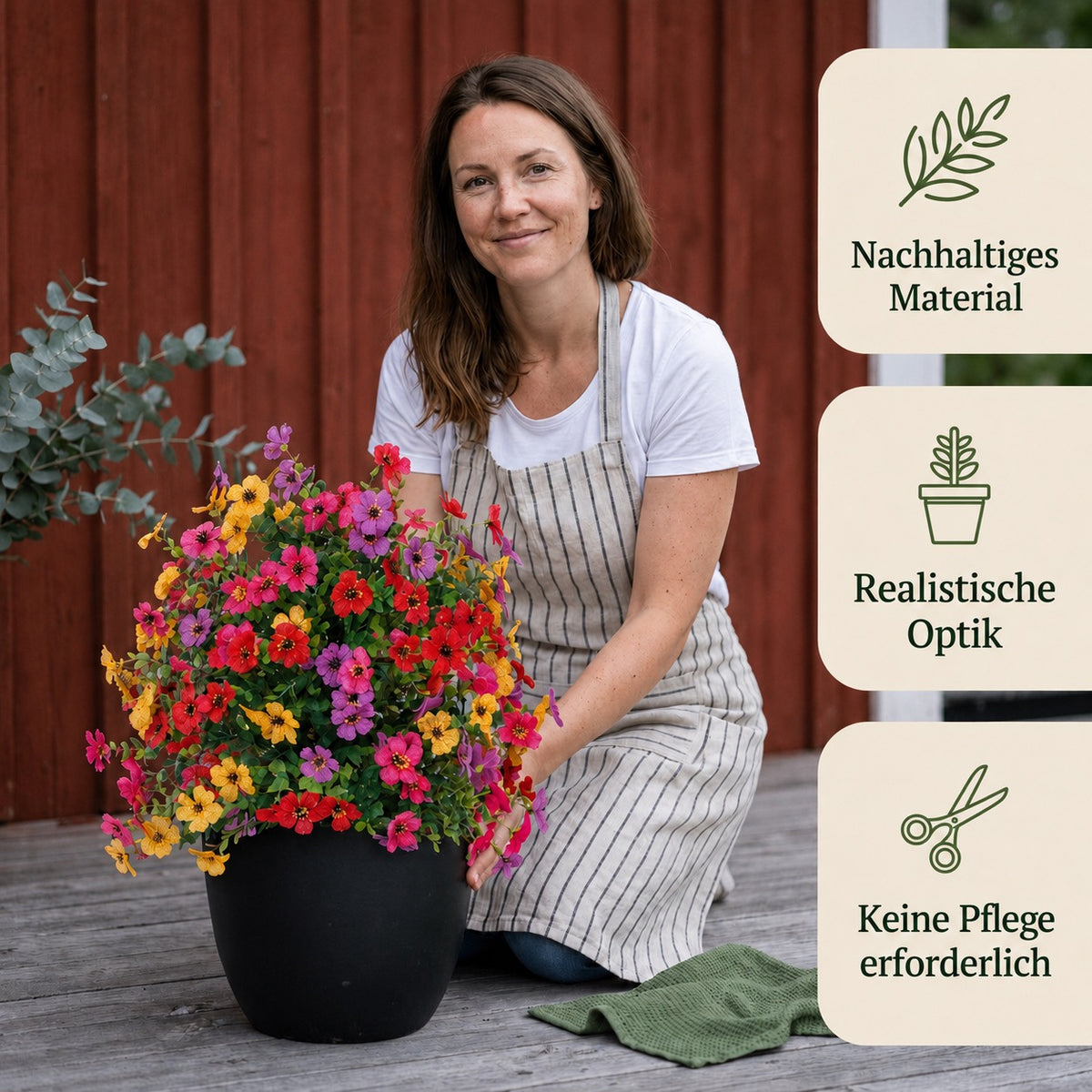 FloraLux - Hochwertige Kunstblumen für Eingangsbereich und Terrasse