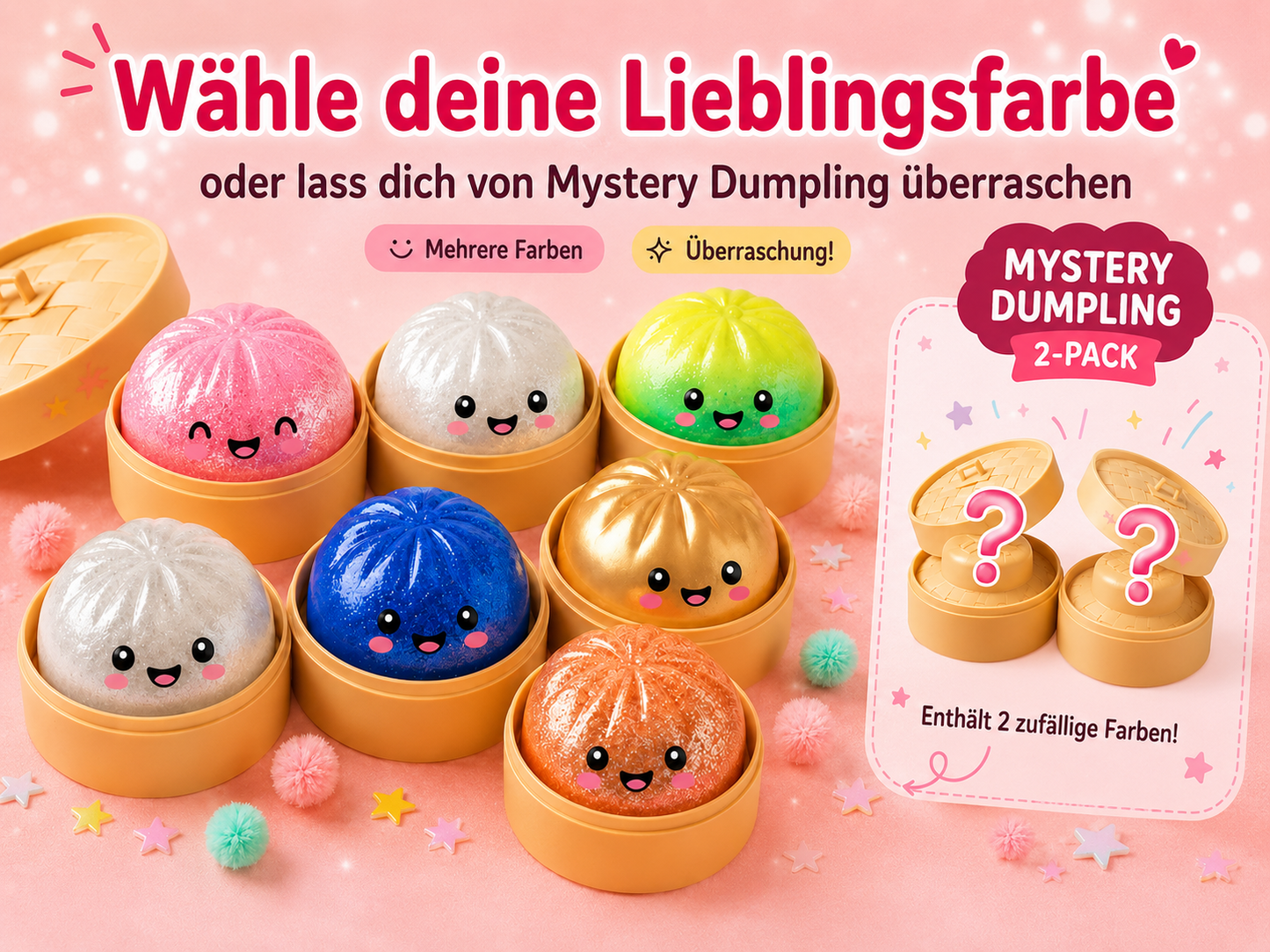 Glitter Dumpling Squishy – der süßeste Stressball des Moments